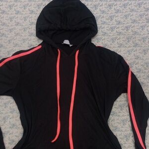 Marci Black Pink Stripped Hoodie